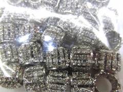 wholesale 15-20mm 12pcs metal spacer connector cubic brick box colunm square antique silver jewelry 