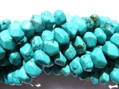 high quality bulk turquoise stone freeform rondelle abacus green jewelry beads 7x10mm--3strands 16in