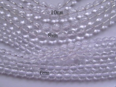 2strands 4-16mm genuine rock crysal quartz high quality round ball faceted gergous jewelry beads
