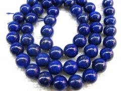 wholesale lapis lazuli charm beads round ball blue gold jewelry bead 6mm--5strands 16inch/per