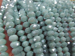 high quality 5strands 4x6 5x8 6x10mm Crystal like czech bead Rondelle Abacus Faceted Ocean blue gree