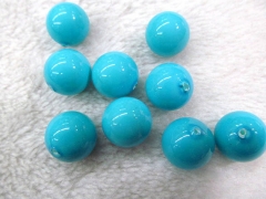 8-12mm 24pcs handmade genuine pearl round ball freshwater aqua blue assortment jewelry beads --half 