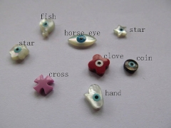 bulk horseeye shell MOP 5x10 mm 80pcs,mother of pearl roundel hamsa oval clove cross hand star evil 