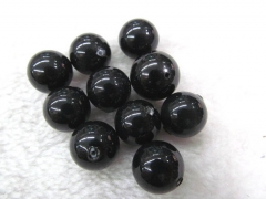 8-12mm 24pcs handmade genuine pearl round ball freshwater black jet assortment jewelry beads --half 