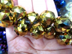 Gold Crystal like czech bead drop cube Faceted grey Gray red blue purple assortment loose bead beads