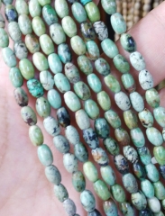 high quality 5strands 4-12mm Natural Affrical Turquoise stone,white turquoise,Jasper, drum rice barre