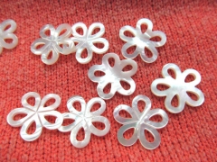 free ship 25mm 12pcs genuine MOP shell gergous handmade flower carved mother of pearl white jewelry 