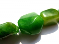 genuine chrysoprase gemstone green nuggets freeform faceted loose bead 8-20mm full strand