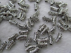 charm rings connector beads 50pcs 6x12mm Brass Connector Bar Tube silver Assortment Finding spacer beads
