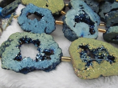 Sale--Geniune Druzy agate,titanium quartz,Drusy 20-60mm full strand slab freeform mystic blue Assortment Jewelry bead