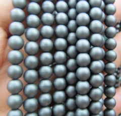 wholesale 5strands 2-10mm Hematite gem Titanium plated ,round ball grey blue silver,gold,gunmet