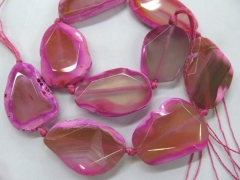 genuine agate bead onyx stone 20-60mm full strand slab freeform briolette fuchisa red mixed pendant bead