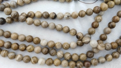 2strands 4-16mm Genuine Brown Lace Ocean Jasper stone Round Ball grey coffee wood Japser loose beads