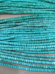 High quality 2strands 3x4 4x6 5x8mm Stabilzed Turquoise Rondelle Abacus Faceted Blue Green black jew