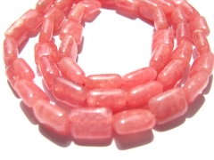 25%off--genuine rhodochrosite gemstone rectangle ablong pink red jewelry beads 8x12mm 2strands