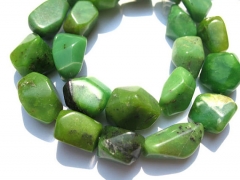 genuine chrysoprase gemstone green nuggets freeform faceted loose bead 8-20mm full strand