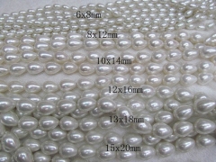 high quality 2strands 6x9-15x20mm Pearl Gergous drop teardrop peach white pink red chamapange black grey looose bead