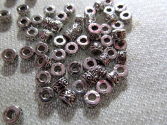 free ship--100pcs Drum Charms Alloy spacer Antique silver charms,Silver OX Beach finding ,lead nickel ,barrle carved