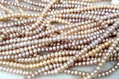 Wholesale 4x6 5x8 6x10mm full strand Genuine Pearl Bead rondelle pinwheel abaucs red white loose beads