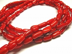 10strands 8-20mm Coral jewelry freeform chips spikes drum column hot red Bamboo Coral beads