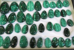 12pcs 10-60mm Genuine Malachite Pendant 24K plated wrap Malachite Bead Drilled Malachite Cabochon Ch