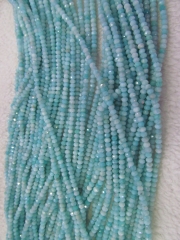 Natural Amazonite green rhodolite garnet lapis lazulie gemstone round rondelle wheel faceted beads 2x4mm full strand