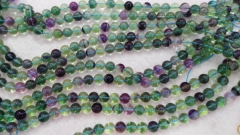 AA grade-- 2strands 6 8 10 12mm Rainbow Fluorite jewelry round ball fluorite crystal Necklace Gemsto
