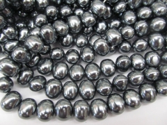 black Pearl bead10x14mm full strand freeform egg nugget peach black white pink red chamapange grey N