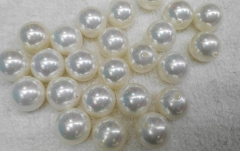 larger hole --24pcs 10-16mm natural Pearl Gergous Round Ball white dark black grey gray mixed jewelry beads