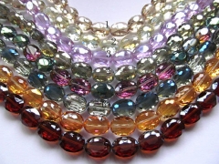 high quality 5strands 10-25mm Crystal like charm jewelry egg oval Faceted Mystic blue Ocean blue green red ruby grey black white