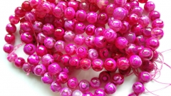 free ship--2strands 8 10mm Agate Carnerial gemstone Gem Round Ball cherry pink red faceted evil loose bead