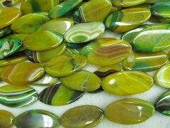 Agate gemstone drop oval evil round yellow green black mixed loose bead 18x25-30x40mm