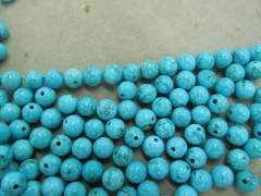 High Quality 2strands 2-20mm Tibetant Turquoise stone Round Ball Green Yellow Black spacer Bead