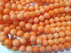 5strands 3 4 6 8 10 12mm oranger Jade Beads Round Ball Polished Asssortment jewelry Loose bead