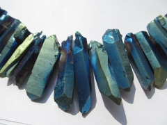 Druzy agate gemstone 15-50mm full strand Natural Rock Quartz ,sharp spikes freeform matte blue brown coffee mixed bead