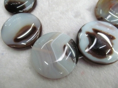 wholesale 8 10 12 14 16 20 25 30 mm full strand Natural Brazil Agate Sardonyx Agate Carmerial round 