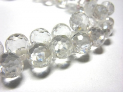 64pcs 4x6 5x7 6x9mm white black cubic zircnoia bracelet CZ drop teadrop peach faceted assorted jewelry beads