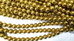 5strands 2-10mm Gold Hematite Jewelry Hematite crystal Hematite stone round ball silver gold gunmetal mixed necklace gemstone Lo