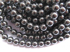 high quality 5strands 2-10mm natural Hematite gem round ball silver gold gunmetal mixed loose bead
