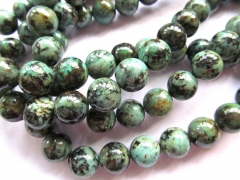 2strands 12mm Natural Africal Turquoise stone Round Ball wholesale loose beads