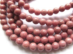 5strands 4-12mm Natural Pink rhodonite gemstone round ball jewelry loose bead