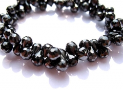 64pcs 4x6 5x7 6x9mm black jet cubic zircnoia bracelet CZ drop teadrop peach faceted assorted jewelry