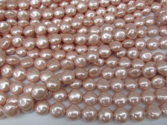2strands 10mm pearl jewelry beads peach red white pearl beads round disc roudel coin necklace jewelry loose beads