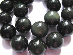 2strands 4-16mm high quality Geniune Rainbow Obsiidan gemstone round ball black obsidian beads