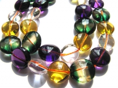 AA+ 2strands 6-12mm Ametrine quartz gemstone Amethyst Citrine green white mixed rock crystal round d