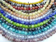 wholesale 20strands 8-16mm Assorted round Handmade Glass Lampwork BEADS ball ivory white jewelry bea