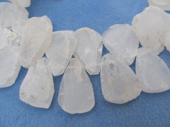 high quality 15-50mm full strand Raw Titanium Natural Rock Quartz ,slab plated freeform matte mixed 