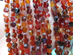 Red agate 3-30 mm full strand Natural Brazil Agate Sardonyx Agate Carmerial round button coin white 