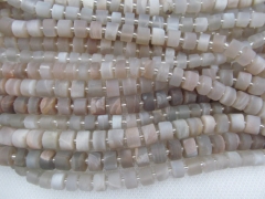 high quality 2strands 6 8 10mm gorgeous sunstone stone heishi rondelel matte beads oranger grey gray sunstone necklace
