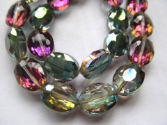 wholesale 5strands 10-25mm Crystal like charm jewelry egg oval Faceted pink red Ocean blue green red ruby grey black white mix b